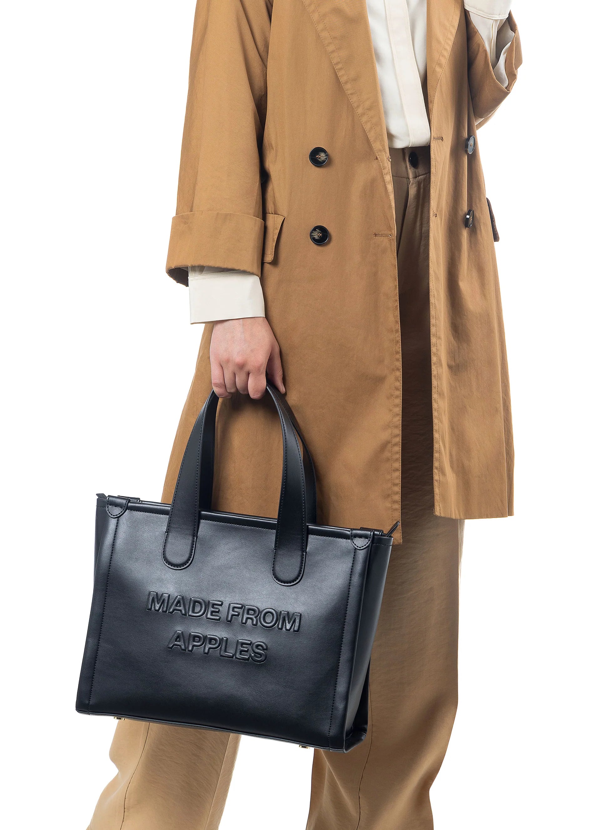 Alma Tote Bag L Nero - Apple