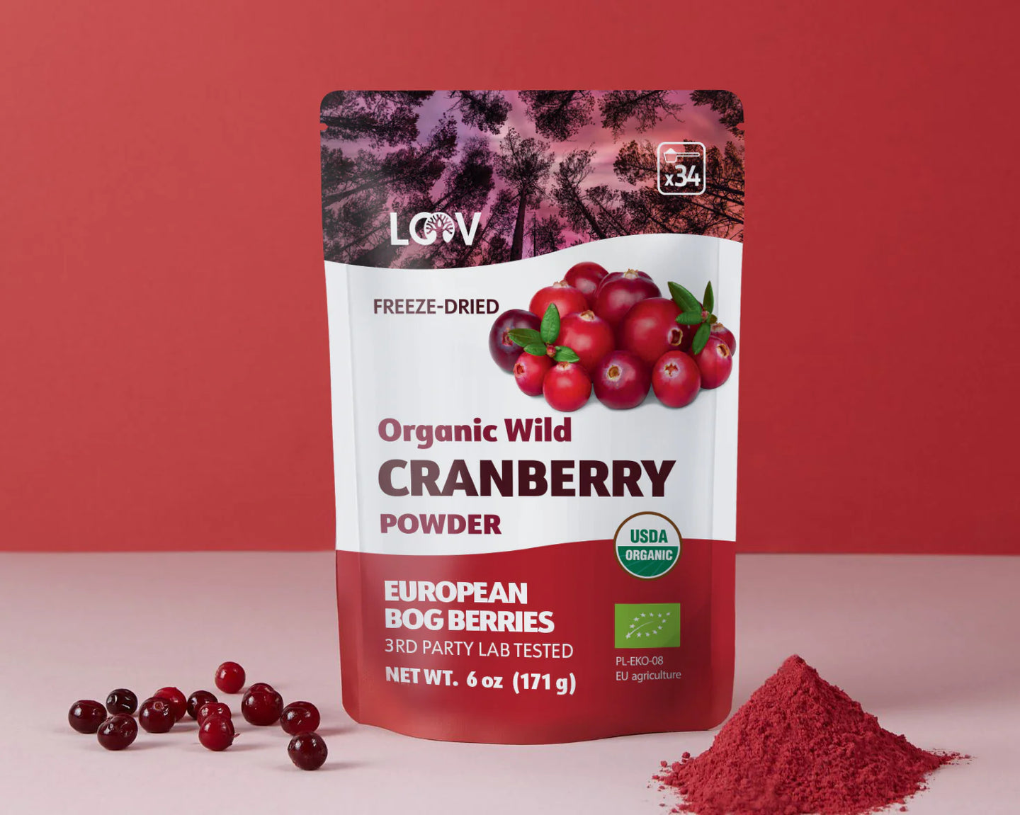 Organic Cranberry Powder - Freeze Dried Cranberries