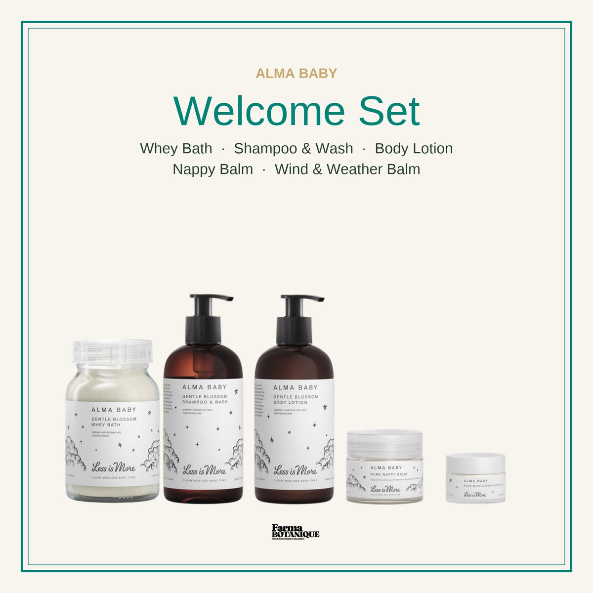 Alma Baby Welcome Set - The Complete Gentle Care Ritual for Newborns - Farmatuur