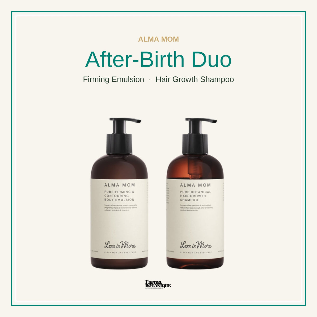 Alma Mom After-Birth Duo - Firming Emulsion & Hair Growth Shampoo for the Fourth Trimester - Farmatuur