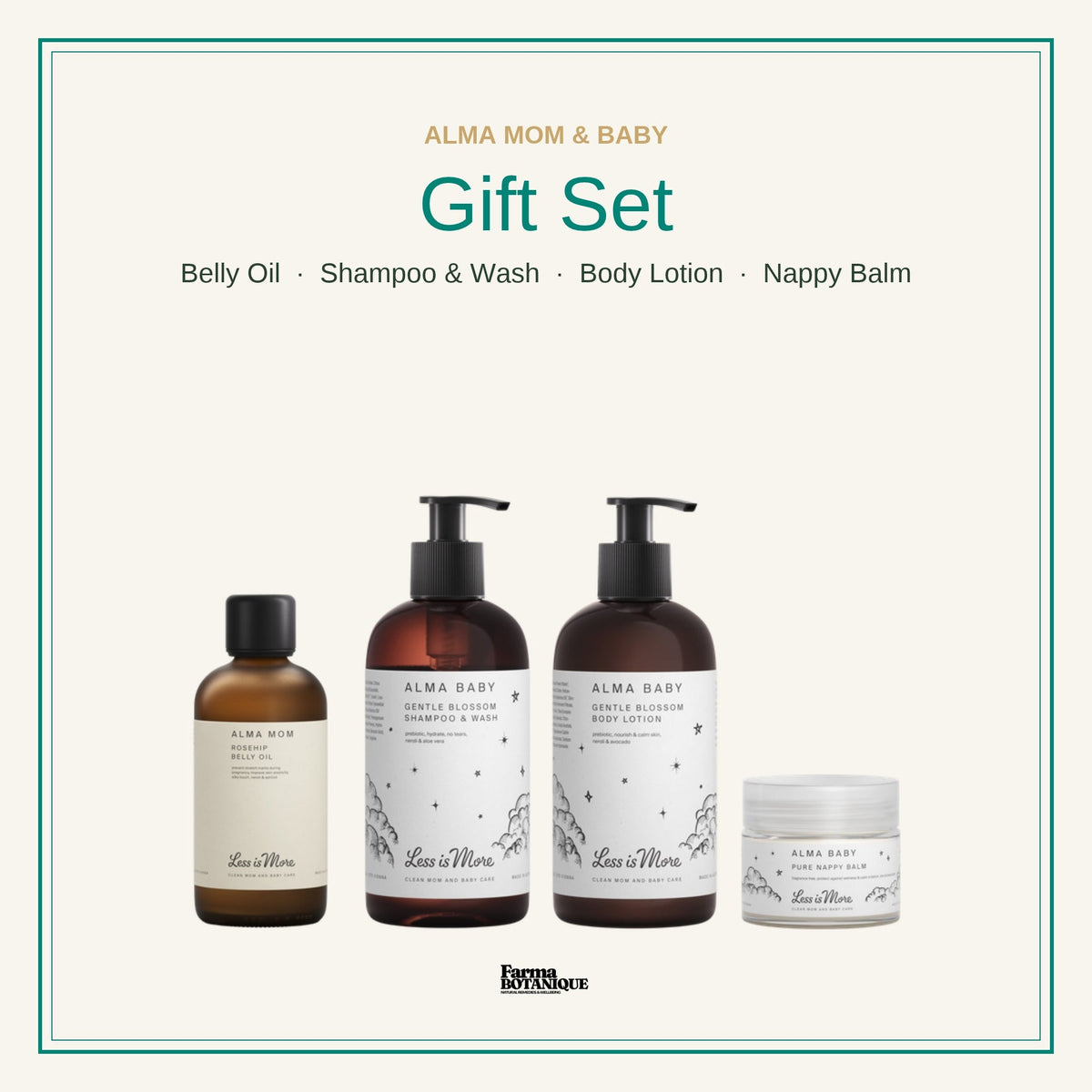 Alma Mom & Baby Gift Set - Belly Oil Plus the Baby Care Essentials for a Beautiful Start - Farmatuur