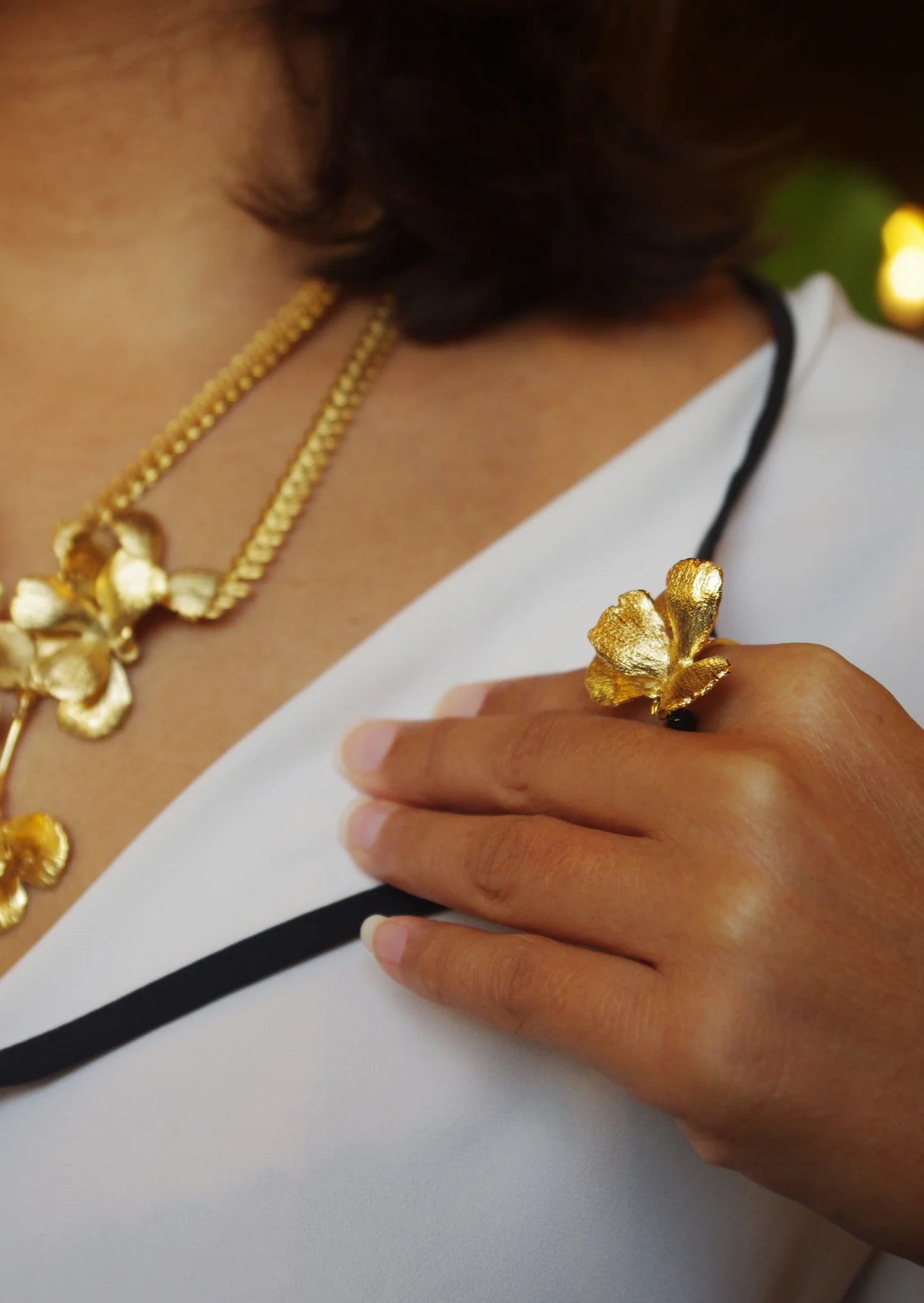 Pansy Gold Ring
