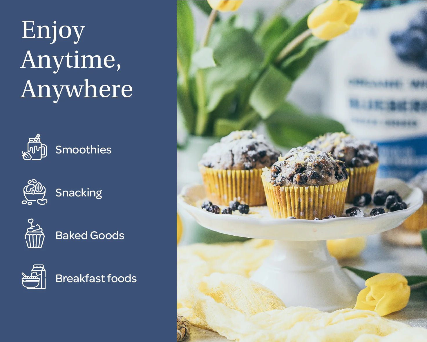 Freeze Dried Blueberries - Wild & Organic - Whole Berries - Farmatuur