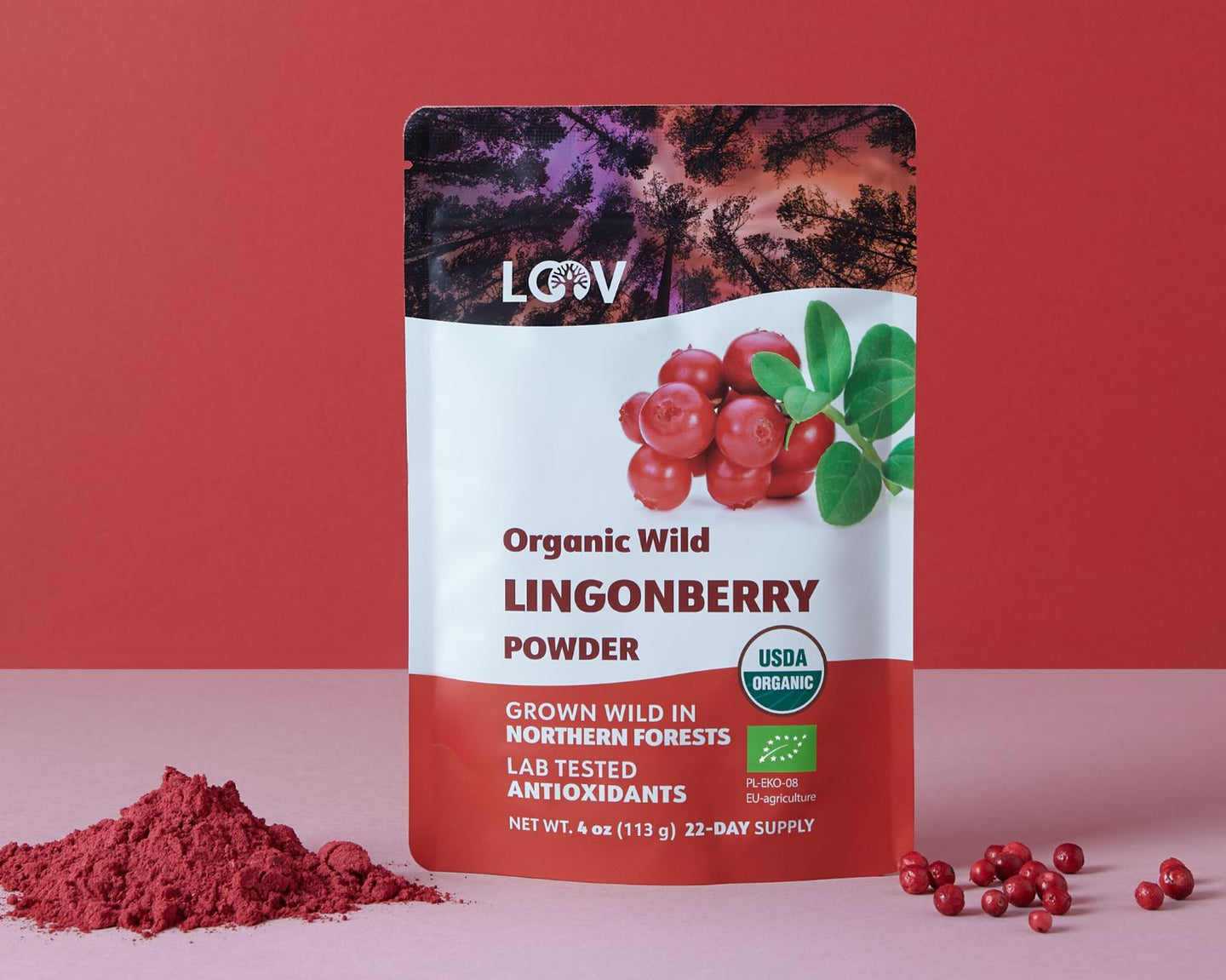 Lingonberry Powder - Freeze Dried Lingonberries - Farmatuur