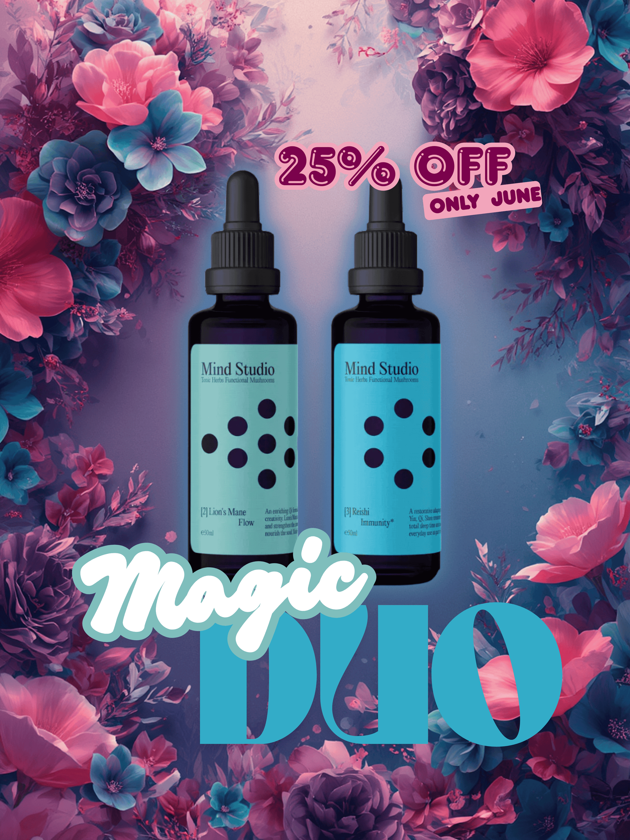 Magic Duo: Day & Night - Lion's Mane & Reishi - Farmatuur