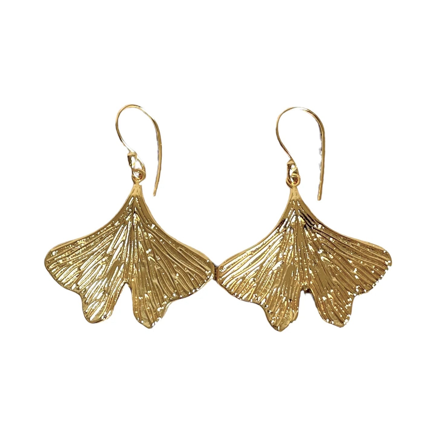 Small Ginkgo Leaf Gold Earrings - Farmatuur